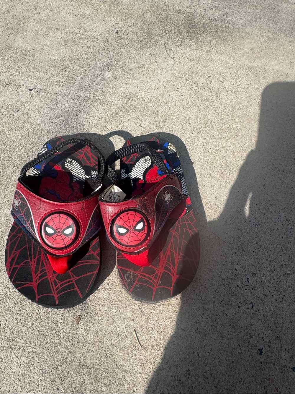 Marvel Spider-Man Red and Black Kids Flip-Flops